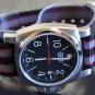 Black Red Gray 20mm 5 Ring Zulu Nylon Watch Strap Band