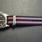 Black Red Gray 20mm 5 Ring Zulu Nylon Watch Strap Band