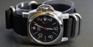 Black 24mm 5 Ring Zulu Nylon Watch Strap Band