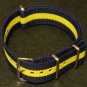 Blue and Yellow Stripe 18mm Nato Nylon Watch Strap