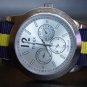 Blue and Yellow Stripe 18mm Nato Nylon Watch Strap