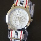 Ivory Red Black White 20mm Nato Nylon Watch Strap