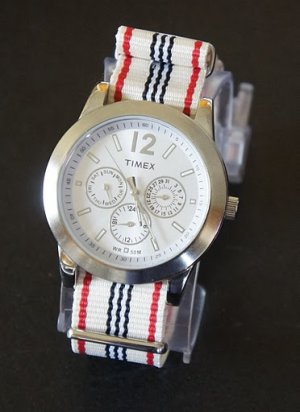 Ivory Red Black White 20mm Nato Nylon Watch Strap