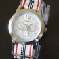 Ivory Red Black White 20mm Nato Nylon Watch Strap