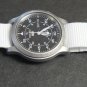 White 18mm Nato Nylon Watch Strap