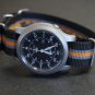 Black Gray and Orange 18mm Nato Nylon Watch Strap