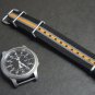 Black Gray and Orange 18mm Nato Nylon Watch Strap