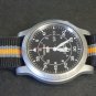 Black Gray and Orange 18mm Nato Nylon Watch Strap
