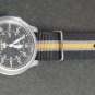 Black Gray and Orange 18mm Nato Nylon Watch Strap