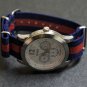 Blue and Red Stripe 16mm James Bond  Nato Nylon Watch Strap