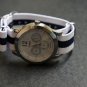 White Blue Stripe 20mm James Bond  Nato Nylon Watch Strap