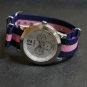 Blue and Pink Stripe 20mm James Bond  Nato Nylon Watch Strap