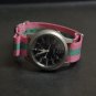 Pink Green Stripe 18mm James Bond  Nato Nylon Watch Strap