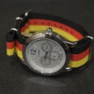 Black Red & Yellow Stripe 20mm Nato Nylon Watch Strap