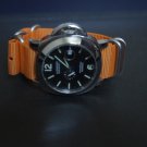 Orange 20mm 5 Ring Zulu Nylon Watch Strap Band