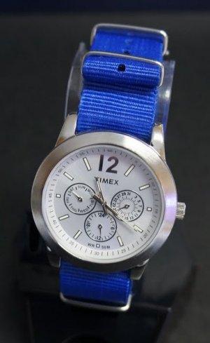 Blue 22mm  Nato Nylon Watch Strap