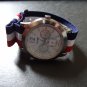 Red White Blue 20mm Military Watch Strap