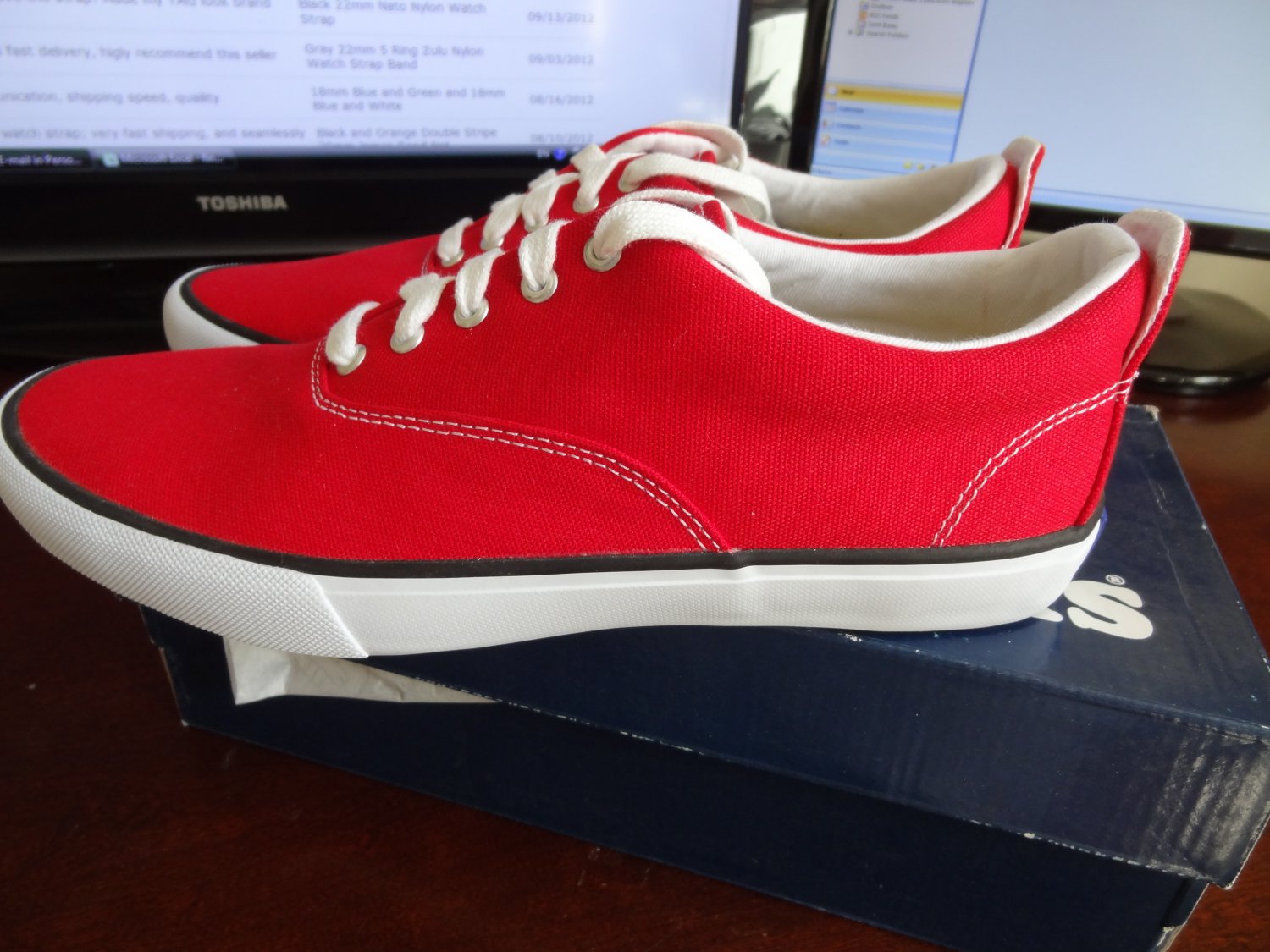 Keds Anchor Canvas Sneakers Red Size 9.5 NEW