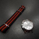 Black Copper Stripe 20mm James Bond Nato Nylon Watch Strap