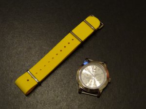 Bold Yellow 18mm James Bond Nato Nylon Watch Strap