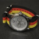 Black Red & Yellow Stripe 20mm Nato Nylon Watch Strap