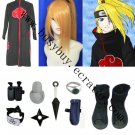 (9 accessories) Akatsuki member deidara cosplay cloak set from Naruto
