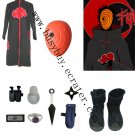 (9 accessories)  Akatsuki member uchiha madara cosplay cloak set from Naruto
