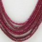 7 Strand Stunning Natural Cutting Ruby Beaded Necklace