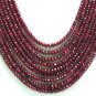 9strand Natural Red Ruby Gemstone Beads Necklace