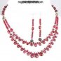 Stunning Natural Ruby Gemstone Beads & Silver Necklace