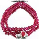 Handcrafted Natural Red Ruby Gemstone & Silver Necklace