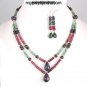 Stunning Multicolor Natural gemstone & Silver Necklace