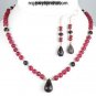 Designer Sapphire Gemstone Beads & Silver Necklace