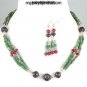 Handcrafted Natural Emerald Gemstone & Silver Necklace