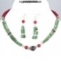 Handcrafted gemstone beads emerald & sapphire necklace