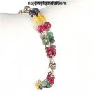Designer Natural Ruby Gemstone Beads & Silver Bracelet