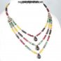 Designer Multicolor natural gemstone & Silver Necklace
