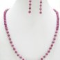 Designer Stunning Red Ruby Necklace with silver Clasp