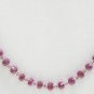 Designer Stunning Red Ruby Necklace with silver Clasp