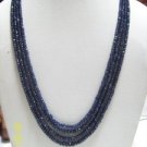 NECKLACE BLUE SAPPHIRE DARK FACETTED STUNNING RARE !
