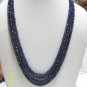 NECKLACE BLUE SAPPHIRE DARK FACETTED STUNNING RARE !