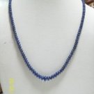 NECKLACE GEMSTONE BLUE SAPPHIRE CABOCHONE LIGHT UNIQUE