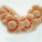 Handcrafted Natural  Pink Carved Flower Coral Pendants