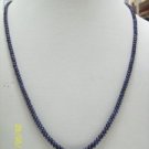 STUNNING NATURAL GEMSTONE BLUE SAPPHIRE NECKLACE SILVER