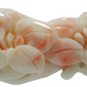 Handcrafted Natural Pink Carved Flower Coral Pendant