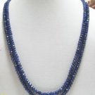 GORGEOUS BLUE SAPPHIRE FAR FACETTED NECKLACE UNIQUE