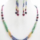 Designer Stunning  Multicolor Necklace with silver
