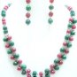 Designer Stunning Ryby&emerald Necklace with silver