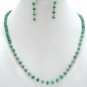 Designer Stunning Green Emerald Necklace with silver