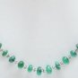 Designer Stunning Green Emerald Necklace with silver